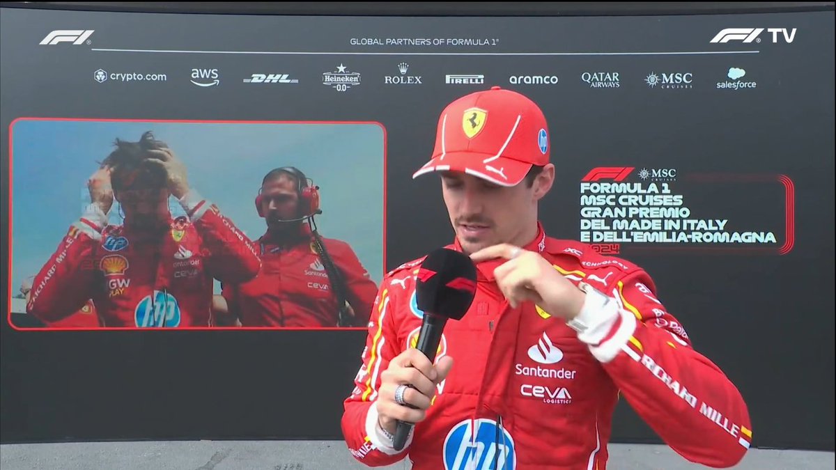 Charles Leclerc: 'I'm only really happy when I win, and today we didn't quite make it.' 'But it's incredible to be on the podium with the tifosi.' ❤️