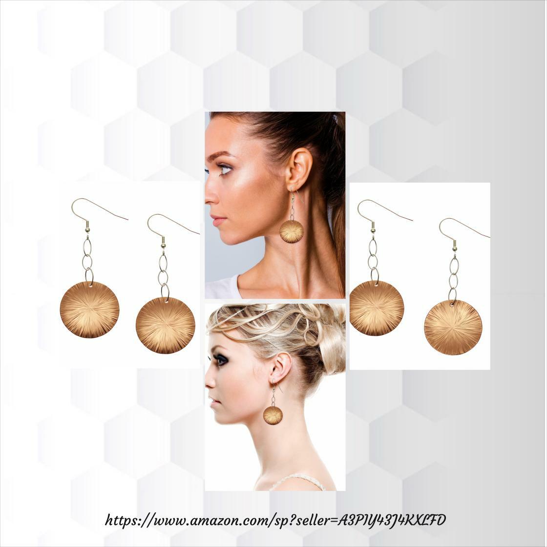 Chased Disc Copper Dangle Earrings By John Brana Handmade Jewelry - Durable Copper Earrings 
$35
➤ amazon.com/dp/B00AOCF6VM