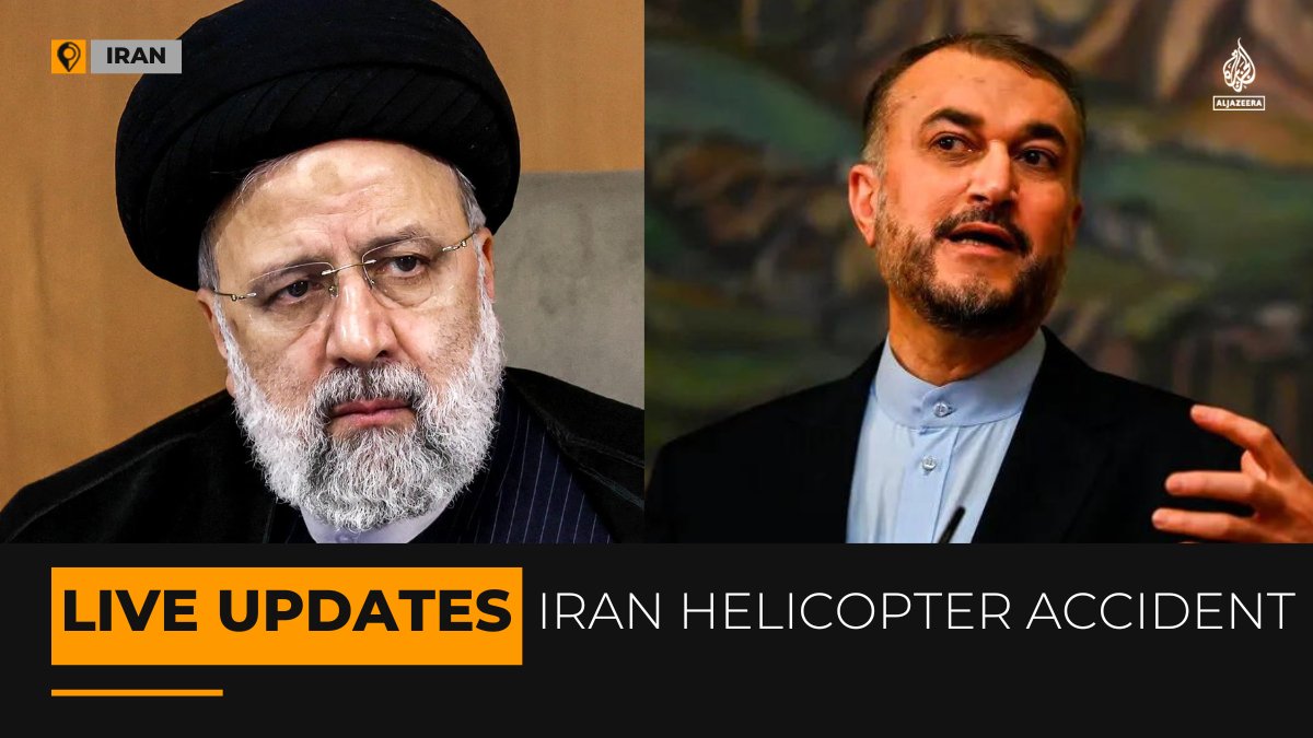 Iran’s President Ebrahim Raisi and FM Hossein Amirabdollahian are still missing after a helicopter they were travelling on was involved in an accident in the country’s East Azerbaijan province. 🟠 Follow our LIVE coverage: aje.io/zcuef7