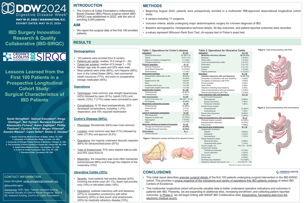 Stefan Holubar MD MS (@holubarstefan) on Twitter photo #DDW2024 <a href="/DDWMeeting/">Digestive Disease Week</a> Please join us at Poster 1725 today noon for a granular snapshot of state of the art of #IBDSurgery funded by <a href="/CrohnsColitisFn/">Crohn's & Colitis Foundation</a> #IBDPlexus <a href="/SSATNews/">SSAT</a> #IBD #SoMe4IBD @Alan_md <a href="/KarenZaghiyanMD/">Karen Zaghiyan, M.D.</a> <a href="/PhilFleshnerMD/">Phillip Fleshner MD</a> <a href="/FicheraAlessand/">Alessandro Fichera</a> <a href="/SWexner/">Steven D Wexner MD, PhD</a> <a href="/DrE_UCSD/">Samuel Eisenstein</a> @SarahStringfie1 #DDW2024 <a href="/DDWMeeting/">Digestive Disease Week</a> Please join us at Poster 1725 today noon for a granular snapshot of state of the art of #IBDSurgery funded by <a href="/CrohnsColitisFn/">Crohn's & Colitis Foundation</a> #IBDPlexus <a href="/SSATNews/">SSAT</a> #IBD #SoMe4IBD @Alan_md <a href="/KarenZaghiyanMD/">Karen Zaghiyan, M.D.</a> <a href="/PhilFleshnerMD/">Phillip Fleshner MD</a> <a href="/FicheraAlessand/">Alessandro Fichera</a> <a href="/SWexner/">Steven D Wexner MD, PhD</a> <a href="/DrE_UCSD/">Samuel Eisenstein</a> @SarahStringfie1