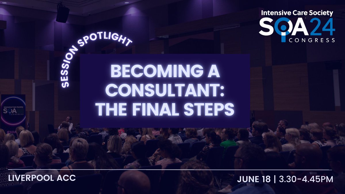 Join our dynamic panel discussion at #SOA24 on transitioning to consultant roles in critical care. Consultants and trainees will share personal experiences, insights, and practical tips for the journey, from where to apply, through to your trajectory over the next decade.