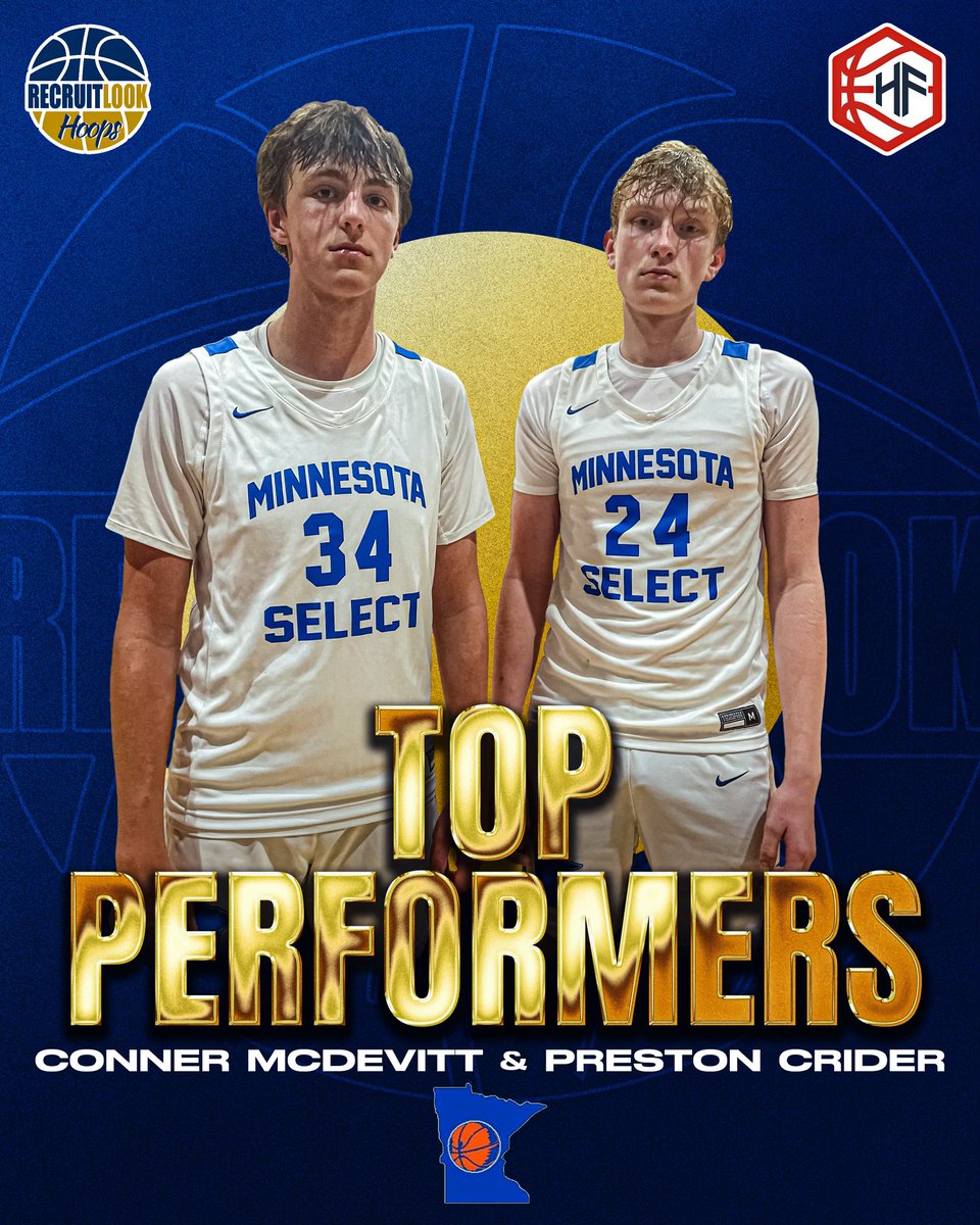 2027’s Connor McDevitt (6’6) &amp; Preston Crider (6’5) create mismatches on both ends of the floor. Providing consistent scoring, getting teammates involved &amp; making plays in key moments. #RLHoops
