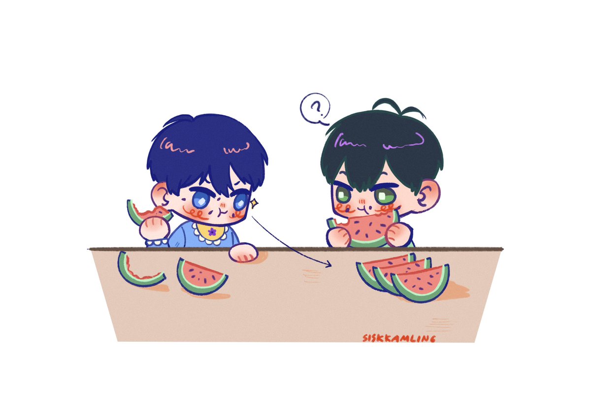 Haming pls watch your  watermelon… 😔

#깜돌 #kkamdol