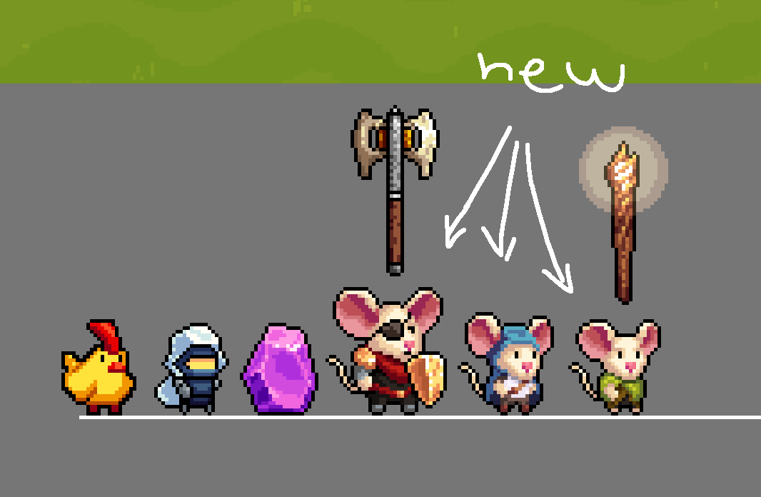 repetendium's tweet photo. Looking for some names for these rad new guys, gimme some suggestions ! 🐔#gamedev #indiedev #indiegame https://t.co/LEkLMO7jYz