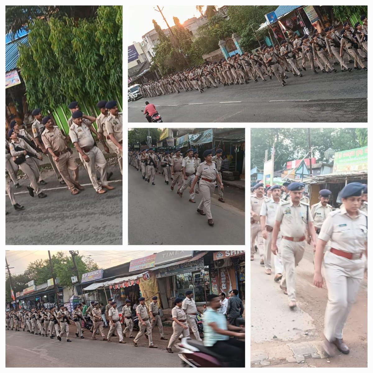 Flag march led by SP Cuttack along with CAPF in Tigiria and Athagarh. # GeneralElections2024 @DGPOdisha @odisha_police @igcrcuttack