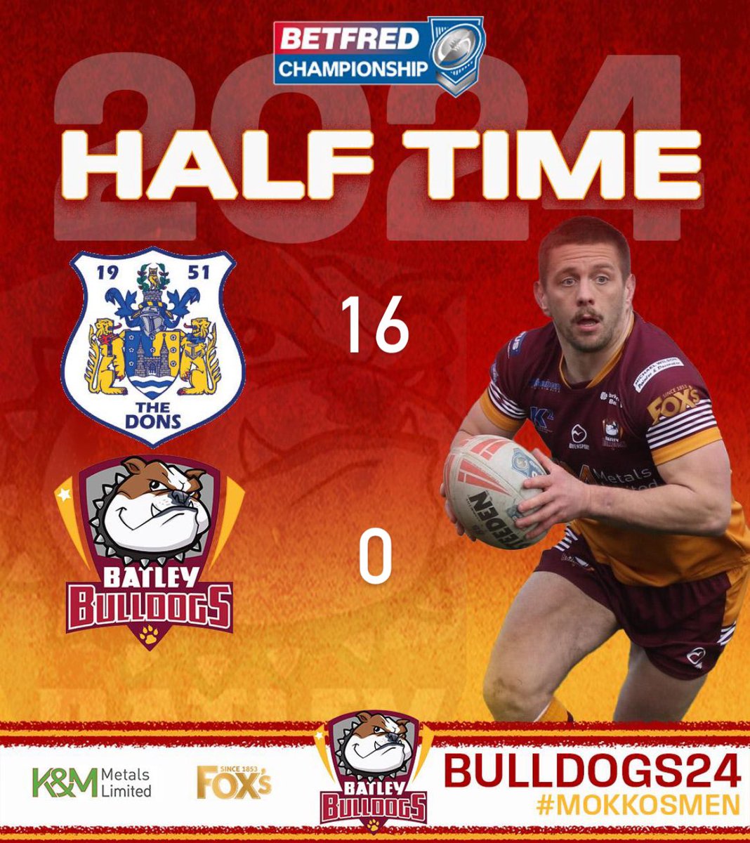HALF TIME | The hosts have the lead at the break. 🔵 16 🐶 0 #COYD #UTD 🐶