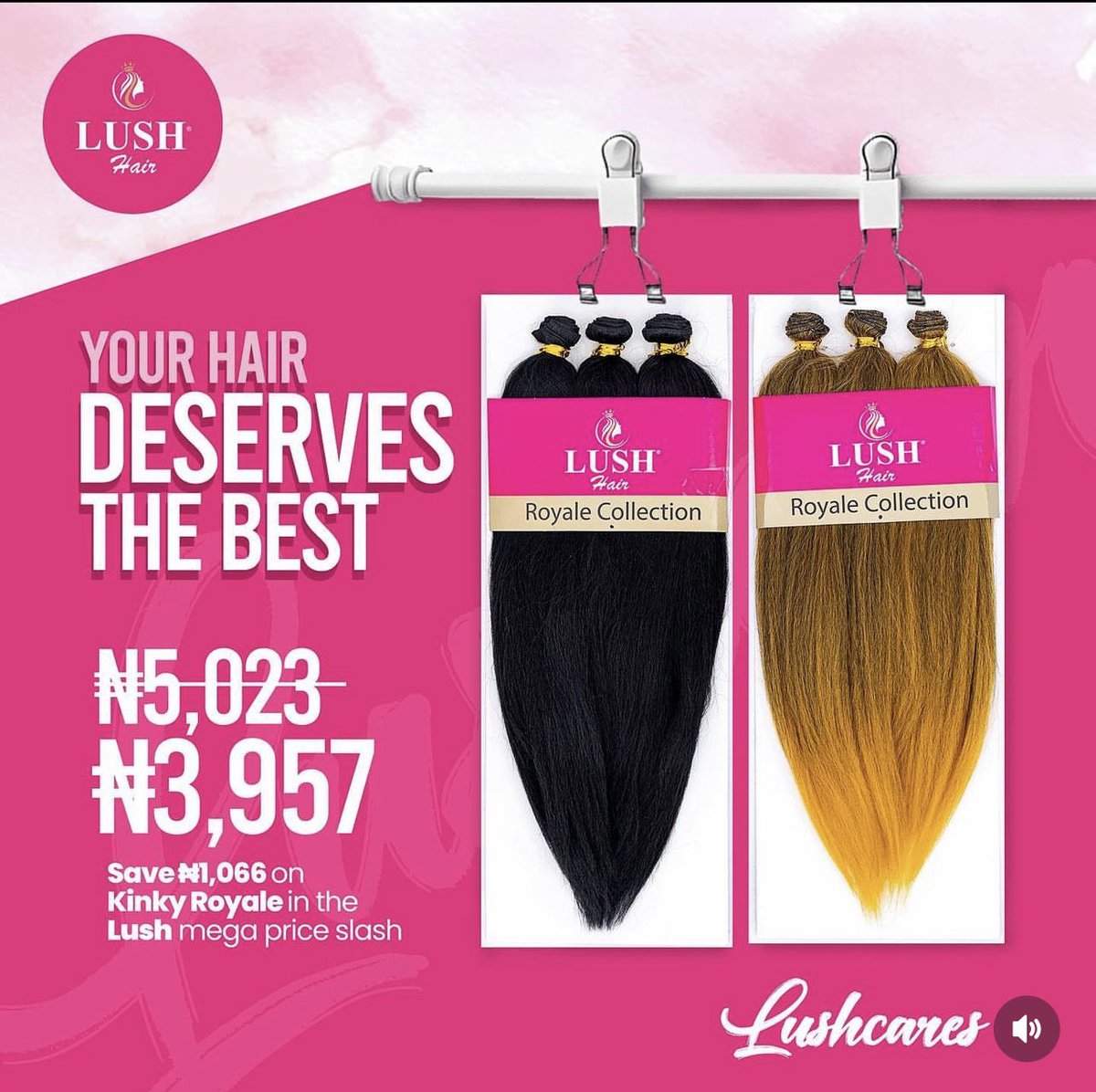Extensions are too expensive Extensions are too expensive Not with lush hair!! Everyone must enjoy the soft life !! All your favourite extensions price slashedddd. What are you waiting for? Shop lushhairafrica.com hurryyyyyyy