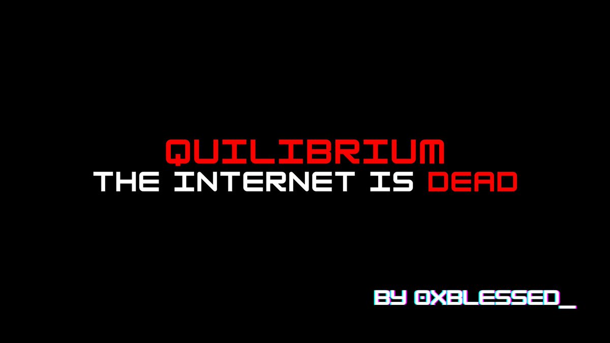 Quilibrium: Pioneering a Decentralized Internet via Cryptography
​
<a bit of tech stuff included, read official eli5 if not understandable>
[The Centralization Crisis]
​
> Although the Internet was assumed to be a free and open network, now its core framework is under the big