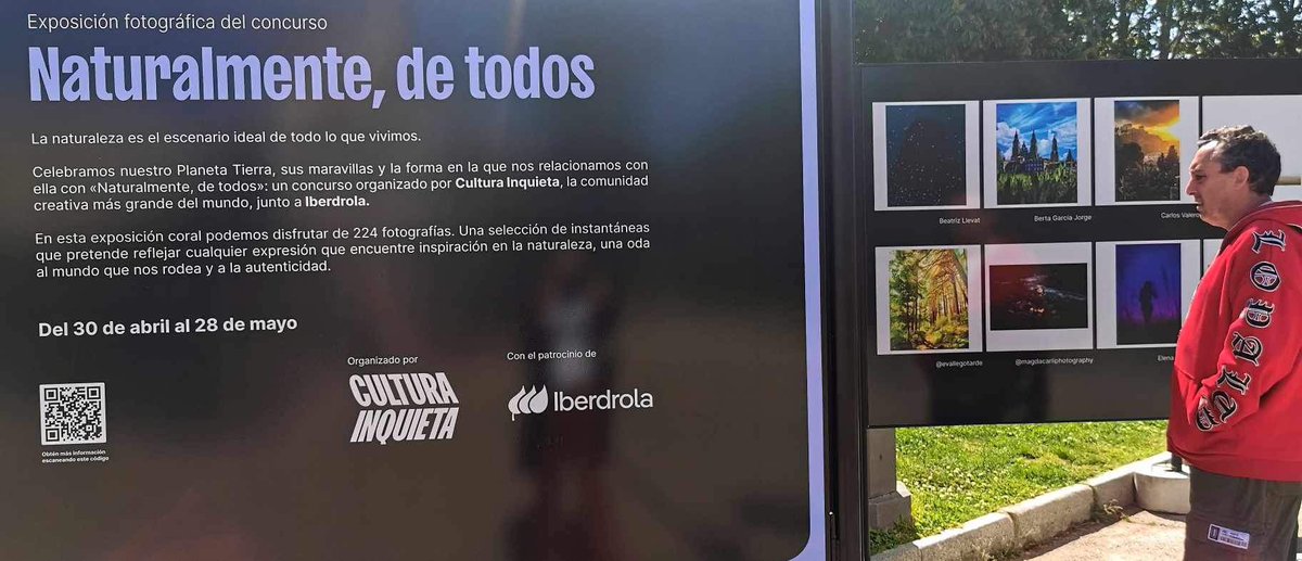l2q2_fotografia's tweet photo. Enhorabuena a nuestro socio @Tino_moran entre los finalistas del concurso #fotografía NATURALMENTE, DE TODOS organizado por @culturainquieta e @iberdrola
La expo d premiados y finalistas se puede ver hasta 28 mayo en El Retiro #Madrid #L2Q2 #L2Q2fotografia #Villaviciosadeodon https://t.co/IXvXbR4LGN