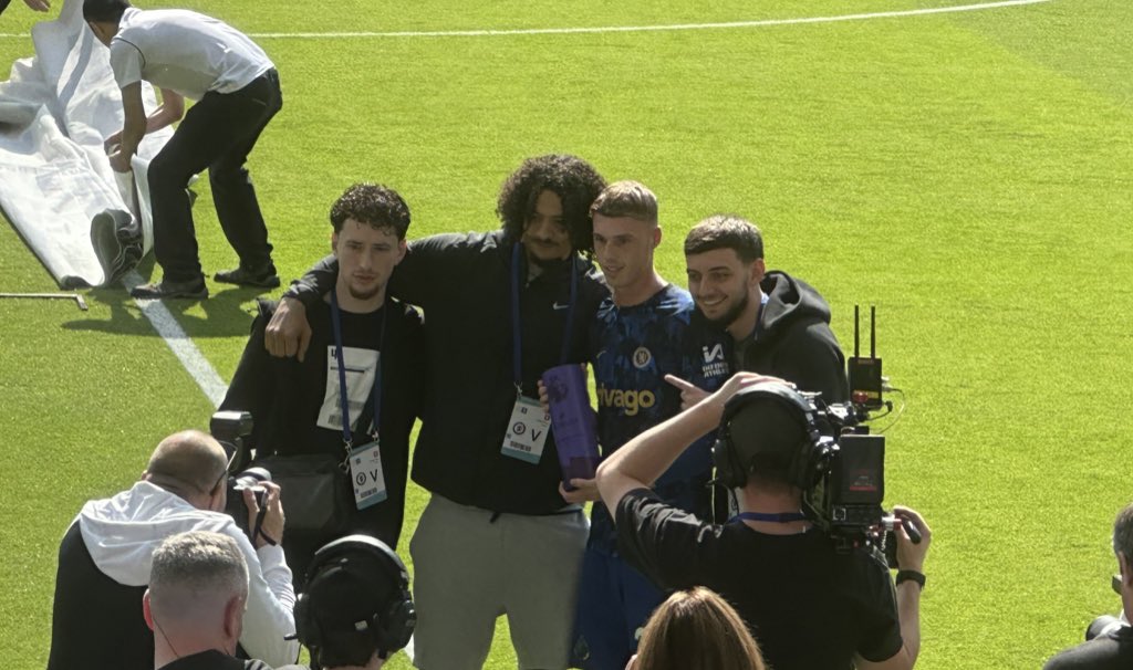 22 goals and 10 assists in his first season at #CFC. Cole Palmer is presented with the Premier League Young Player of the Season award here at Stamford Bridge