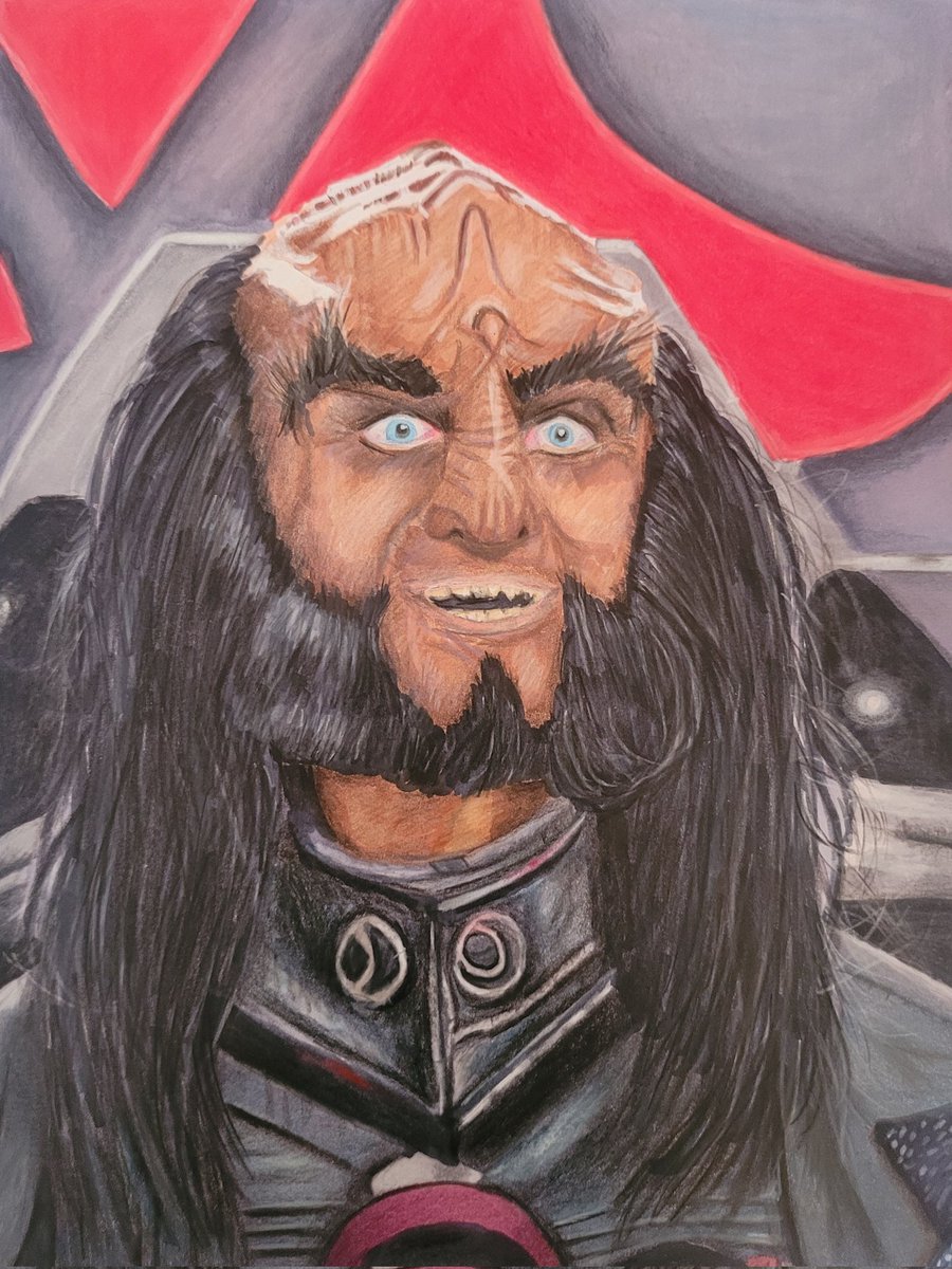 I'm not sure I've nailed those mad Gowron eyes, but I'm getting the sketchbook ready for @DestFanEvents
See you in Blackpool! 
#StarTrek #StarTrekDS9 #StarTrekTNG