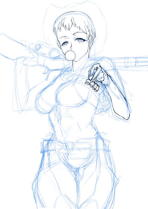 ダメだ下描きはガタガタでペンは走らない。一度寝よう。 