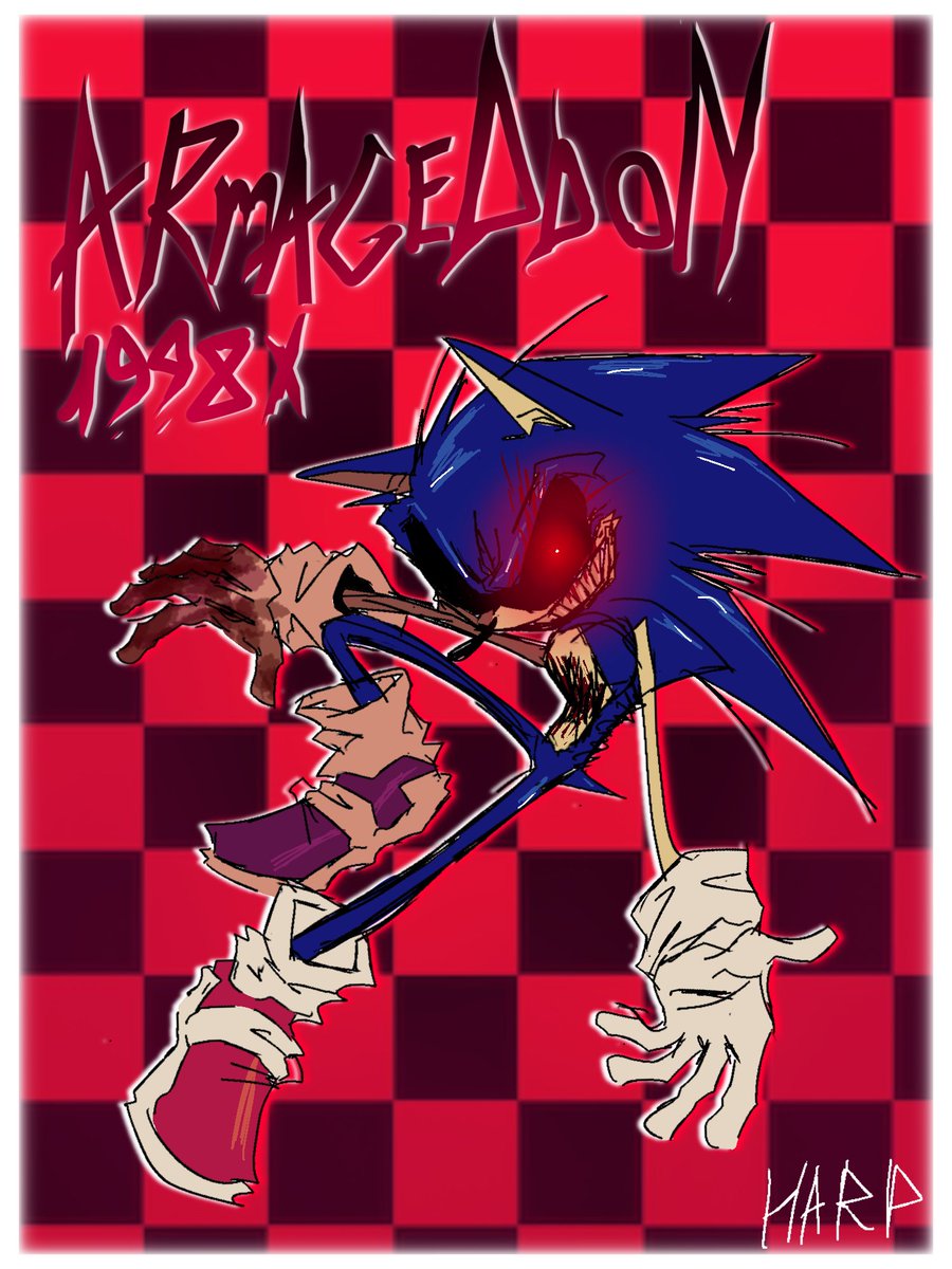 Armageddon (1998x) Art Made by @rom_on3 #sonicexe #fnf #sonic #fnfmods