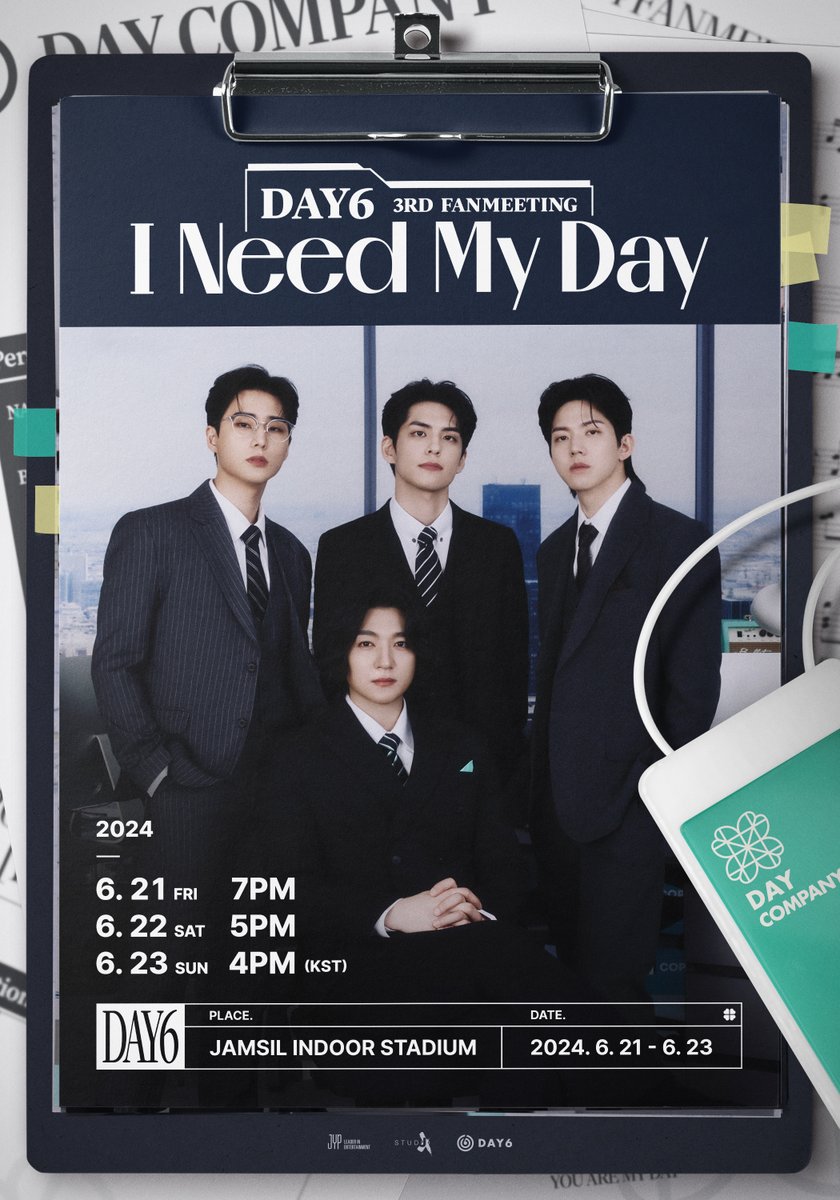 DAY6 3RD FANMEETING
'I Need My Day'🍀

ꕤ 2024.06.21-23
@ JAMSIL INDOOR STADIUM

#DAY6 #데이식스
#MyDay
#DAY6_3RD_FANMEETING
#I_Need_My_Day