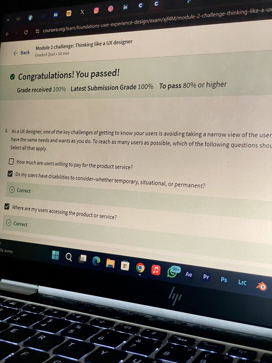 DesignsByDapo's tweet photo. Completed module 2 📚
5 more modules to go 💪🏽

#GoogleUXDesignCourse https://t.co/YVHcToYQiO