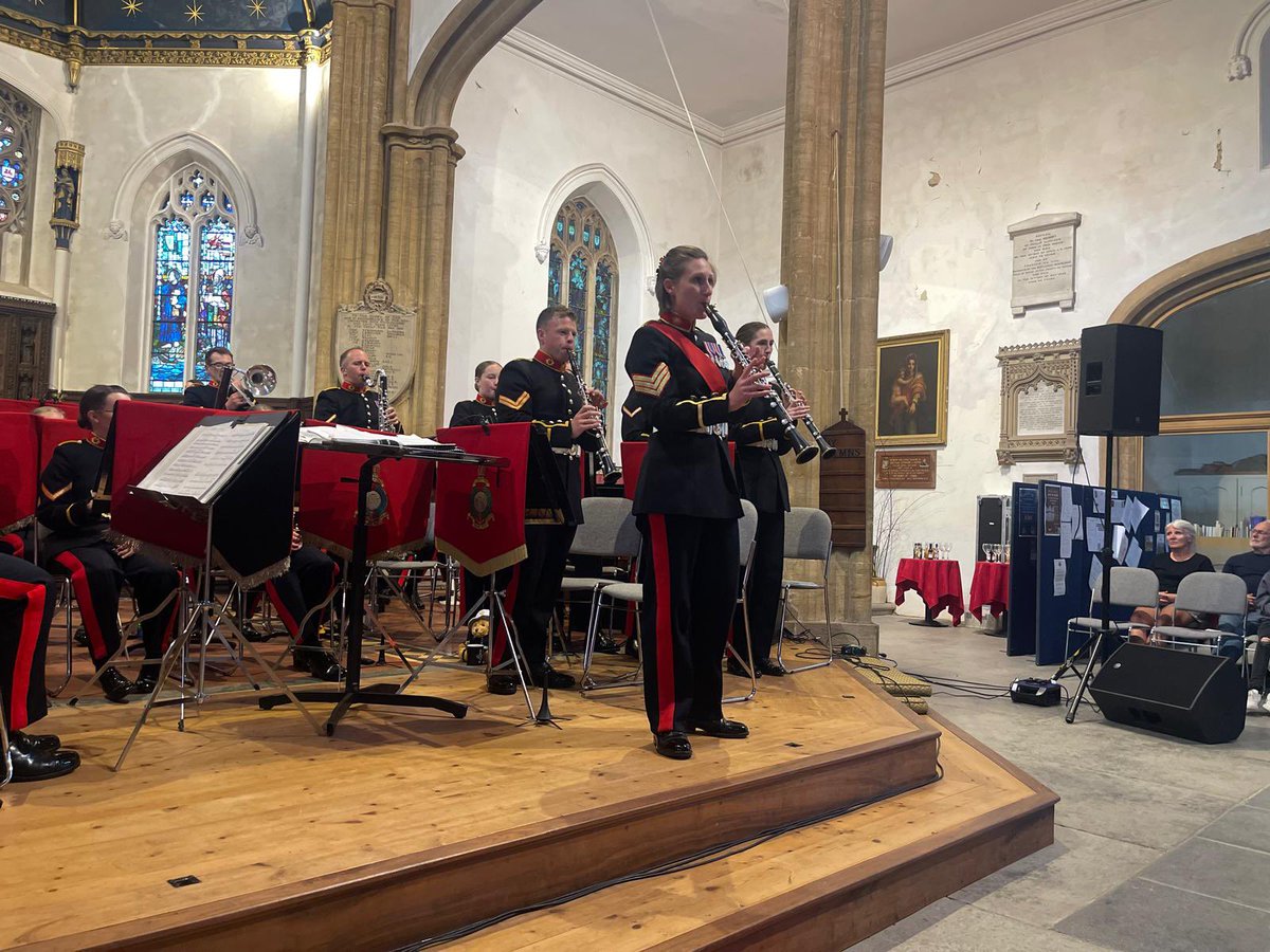 Brigadier Nigel Beacom DL represented the LL at a Band Concert by His Majesty’s RM Band Lympstone. With a mix of traditional and contemporary music the band and Corps of Drums treated a packed church to a wonderful evening of music. Well done to SSAFA for organising it.