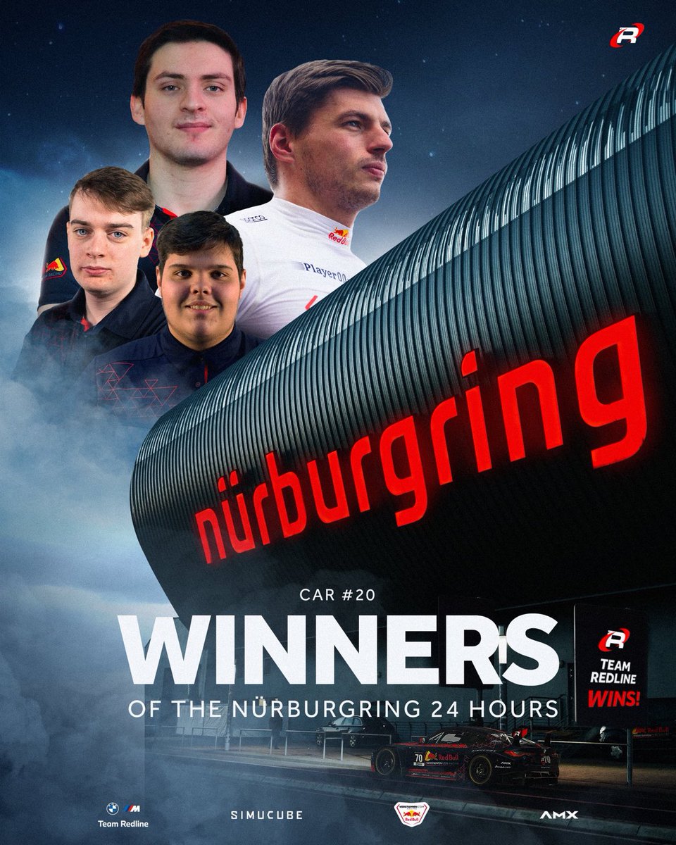 TearOffFR's tweet image. Double victoire pour Max Verstappen aujourd’hui : 

🏆 24h du Nürburgring Iracing 
🏆 Grand Prix d’Imola F1 

Virtuel ou réel, rien ne lui échappe 🙌

(🎨@TeamRedlineSim) 

#F1 #ImolaGP