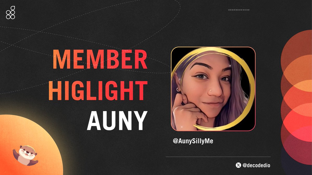 GM Decoders!

Spotlight Sundays: Meet Auny!

💎Celebrating Our Community, One Member at a Time.

This week, we're thrilled to introduce @AunySillyMe who recently shared invaluable insights during our X safety space.

Auny is an expert in X Algorithm, X Content & AI art. She