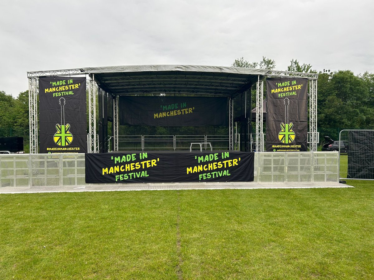 This will be our stage on the 8th June 🔥 150 tickets left and it’s our FIRST FESTIVAL!!! Get your tickets now! 👇 ticketsource.co.uk/madeinmanchest…