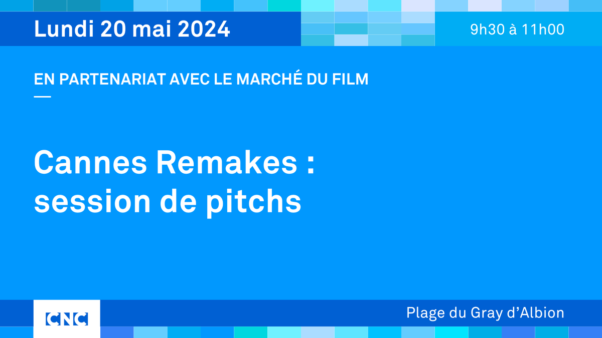 #Cannes2024 Cannes Remakes : session de pitchs Lancé par le @mdf_cannes en partenariat avec le CNC, Ce programme a pour ambition d’exploiter le marché florissant des adaptations de films en facilitant le contact entre les détenteurs de droits et les acheteurs ou producteurs