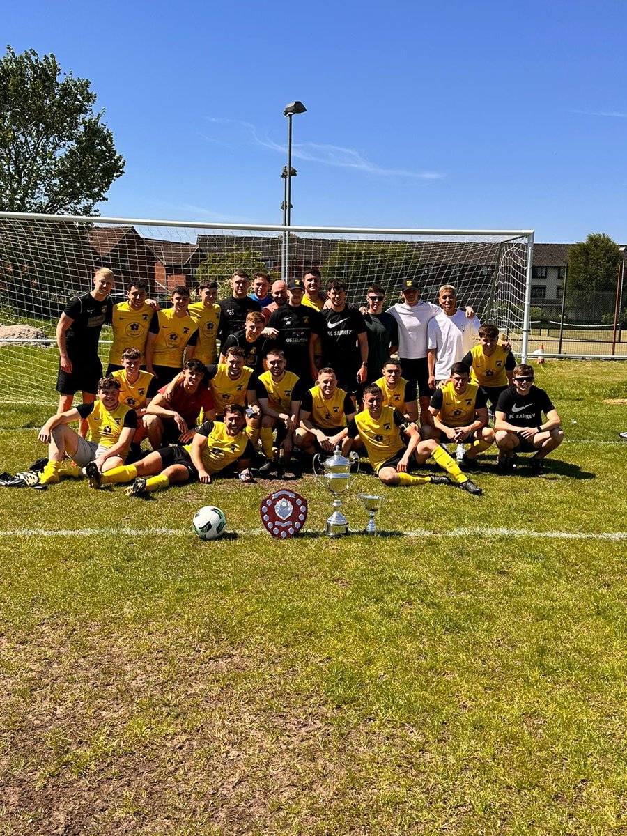 FC SANKEY (@fcsankey) on Twitter photo Parker/Fleming shield champions🔥🏆
Great day for the lads today in the sun, running out 5-1 winners against Widnes Basils👊🏻
GOALS - <a href="/CJspiers10/">CJ</a> (2) <a href="/AmirHajri/">Amir Hajri</a> <a href="/LewisMcevatt/">Lewis McEvatt</a> <a href="/georgekeane98/">George keane</a>
MOTM - <a href="/LewisMcevatt/">Lewis McEvatt</a> 🤝🤝
Another trophy for a group that deserve it this year💛🦍 Parker/Fleming shield champions🔥🏆
Great day for the lads today in the sun, running out 5-1 winners against Widnes Basils👊🏻
GOALS - <a href="/CJspiers10/">CJ</a> (2) <a href="/AmirHajri/">Amir Hajri</a> <a href="/LewisMcevatt/">Lewis McEvatt</a> <a href="/georgekeane98/">George keane</a>
MOTM - <a href="/LewisMcevatt/">Lewis McEvatt</a> 🤝🤝
Another trophy for a group that deserve it this year💛🦍