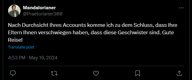 SchleyerKevin's tweet photo. @Praetorianer300 @CalVail89 @Arminius8177 @SteinbachErika Feigling :)
Aber wenigstens zeigst du zum schluss dein Wahres Gesicht. Aber gut gemacht, die Bubble muss clean bleiben und andere Meinungen muss man fern halten. Man könnte sonst Wach gerütelt werden.

Tüdelü und ein schönes restliches langes WE https://t.co/4kx266DxOY