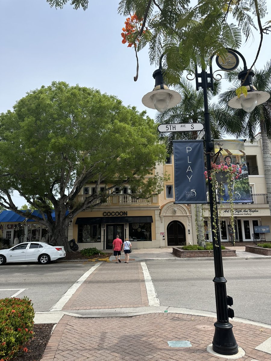 Exploring the vibrant charm of Fifth Avenue South in Naples! ☀️🌴 Loving the beautiful blend of nature and architecture. 🏡✨ #NaplesFlorida #FifthAvenueSouth #RealEstate #TropicalParadise