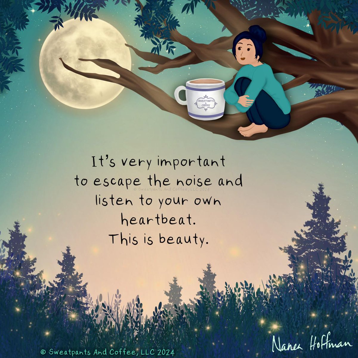 It's very important to escape the noise and listen to your own heartbeat. This is beauty, ~ Listen to your beautiful heart. 💙- Nanea Hoffman
