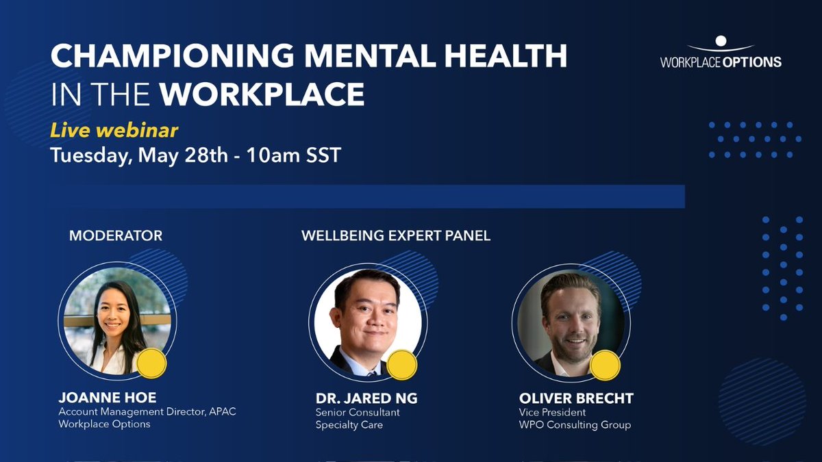 - @WorkplaceOption is hosting a live webinar on May 28.
Employers who understand the value of #psychologicalsafety can better support their workforce's #mentalhealth.
Register now:
register.gotowebinar.com/register/86975…
#GIANT2024 #digitalhealth #healthcare #healthtech #innovation