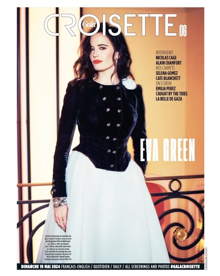 Eva Green appears on the double cover of today's issue of Gala Croisette.

Read Gala Croisette n° 6 here: kiosque.lefigaro.fr/reader/c65794d…