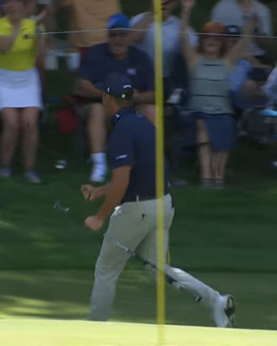 BRYSON IS DIALED ‼️ He rolls it in for birdie from off the green 👏 #PGAChamp