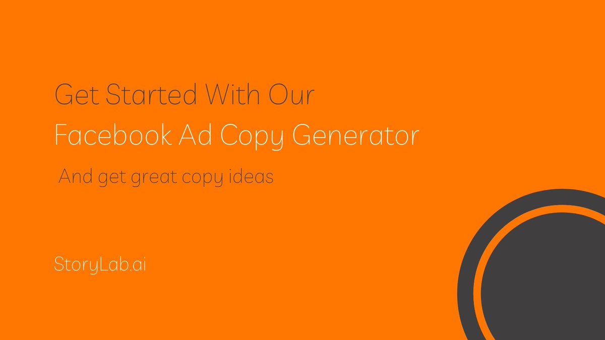 Are you struggling to find the #Facebook Ad Copy for your next campaign? We got you covered! Use our tool and Generate great #Facebook #Ad Copy ideas.
#Advertising #MarTech buff.ly/3LvCKoZ