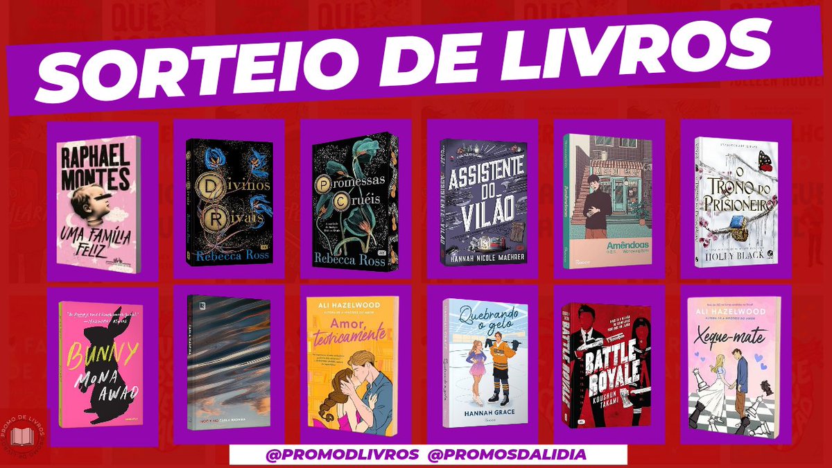 Promodlivros's tweet image. SORTEIO EM PARCERIA 🌟

🏆 Prêmio: Um livro dentre as opções da imagem ou R$60 em livros ou pix. 

📍 Regras: 

• Seguir @Promodlivros e @promosdalidia
• Comentar o prêmio desejado
• Dar RT nesse tweet (sem citar)

Resultado: 26/05

Boa sorte! 🍀