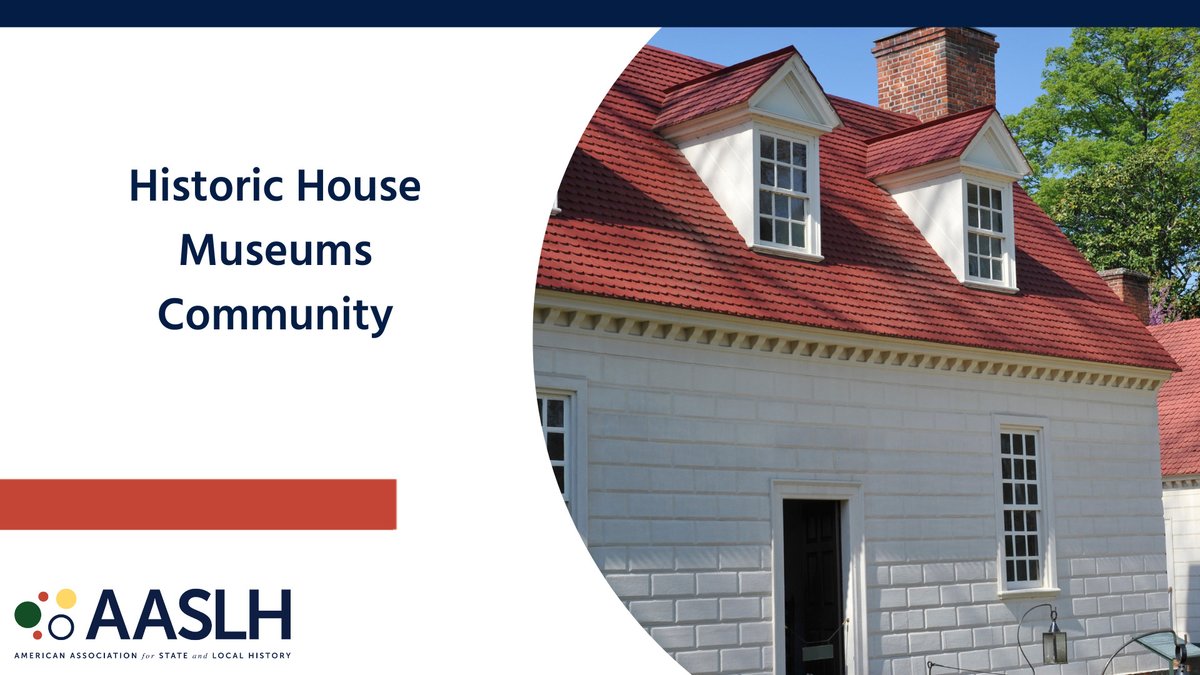 The mission of AASLH's Historic House Museum Community is to provide advice and direction for the development of programs and services that benefit historic house museums in the U.S. Learn more about this community at at tinyurl.com/AASLHHistoricH….