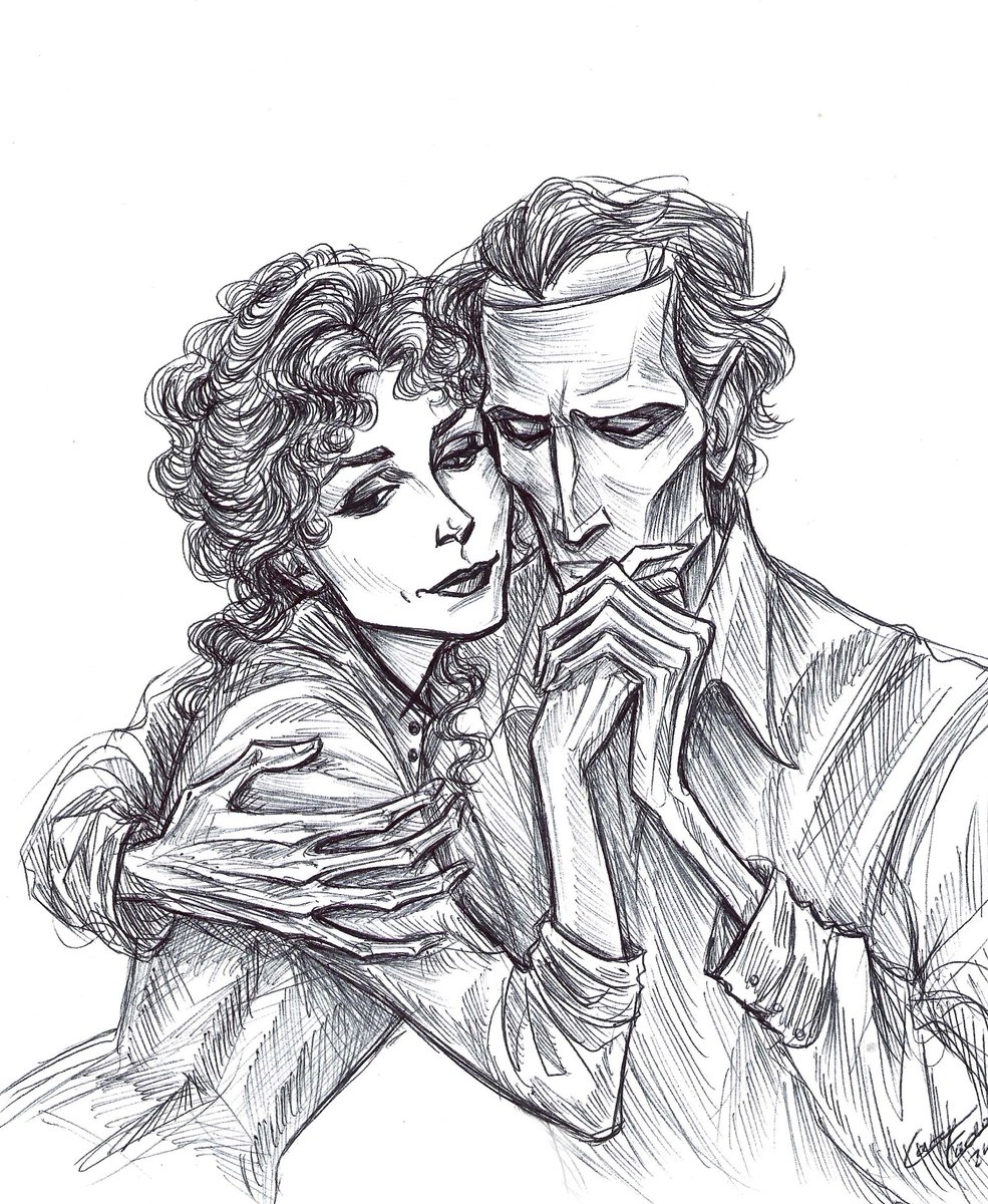 They're married and live in the French countryside and take walks together every morning and have a cat and a back garden.

#phantomoftheopera