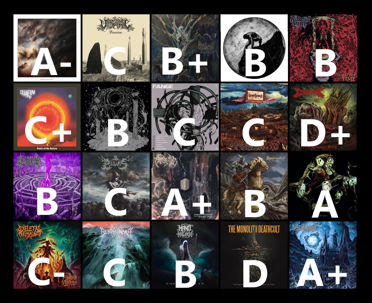 Made it through the top of my backlog list for 2024. Letter grades below😁 All of these are from projects I was already a big fan of. Apparition, Witch Vomit, Spectral Voice 👑 As: Incredible Bs: Very good, met/exceeded high expectations Cs: OK/did not meet expectations Ds: No