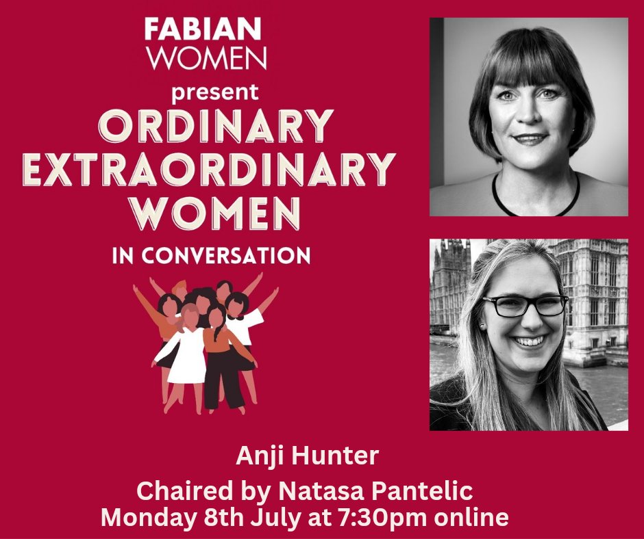 Book for our next to session of Ordinary Extraordinary Women 10th June with @shah_arooj fabians-org-uk.zoom.us/meeting/regist… 8th July with Anji Hunter fabians-org-uk.zoom.us/meeting/regist…