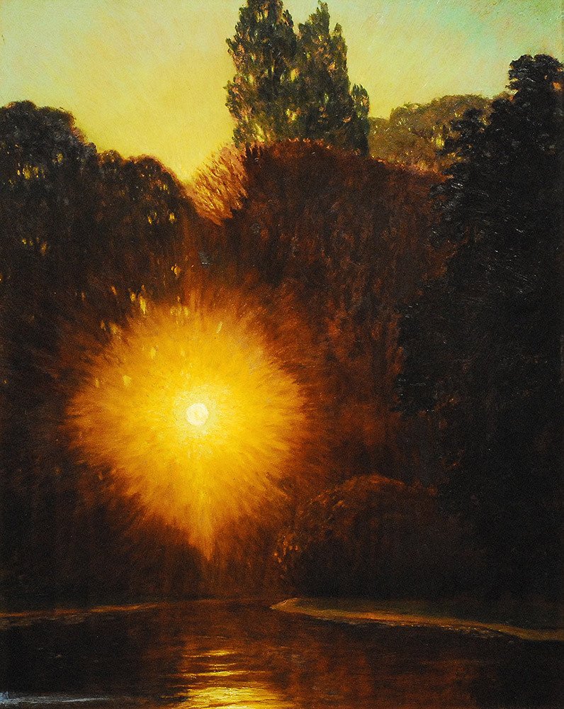 Sunrise in the Vienna Woods, Eduard Kasparides, Křenov, Czech Republic, 1901.