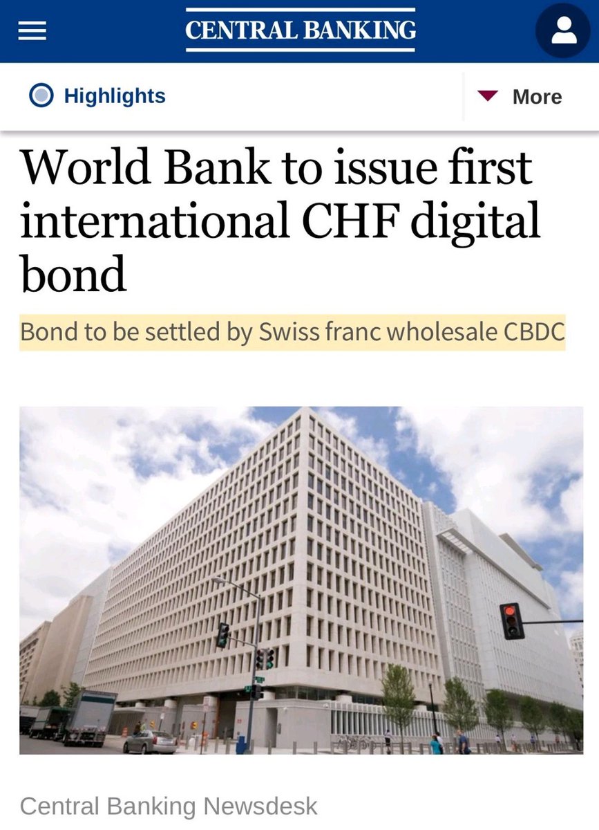 💥🚀🚀Uniting #DigitalAssets with #CBDCs💥

The Swiss #digital #bond will settle in a wholesale central bank digital currency.

Congratulations to The WORLD BANK GROUP and SIX DIGITAL EXCHANGE 
centralbanking.com/fintech/cbdc/7…