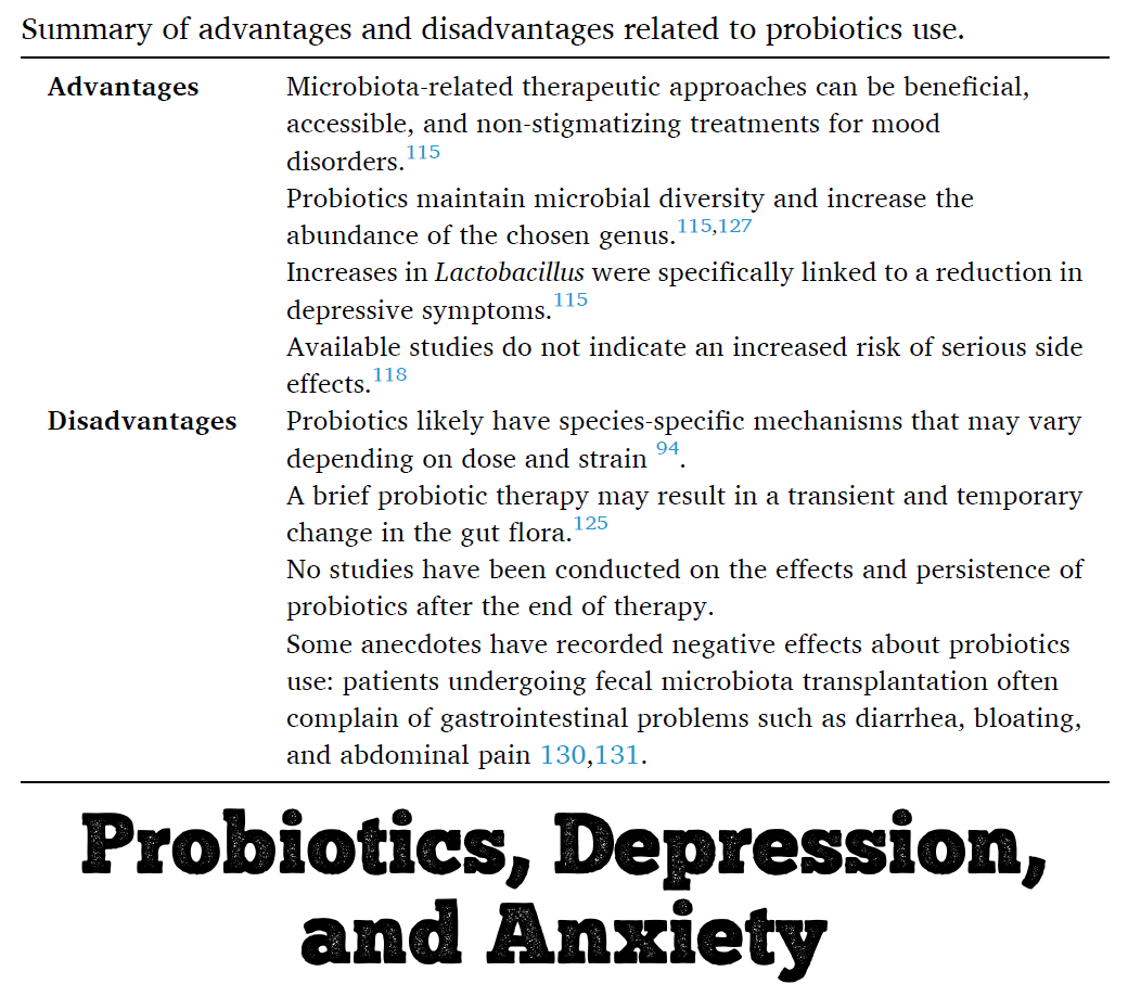 Highlights from new review of #probiotics in #depression and #anxiety: > Multi strain probiotics work better than single strain > Probiotics work better when taken with prebiotics like inulin and oligosaccharides Learn how to use them: moodtreatmentcenter.com/probioticdiet #psychiatry