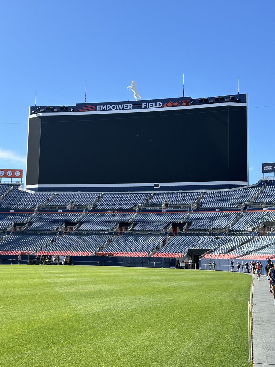 The DA's Office had 3 teams in the @runcolfax Marathon Relay. It was a great day -- including the run through the @Broncos stadium.