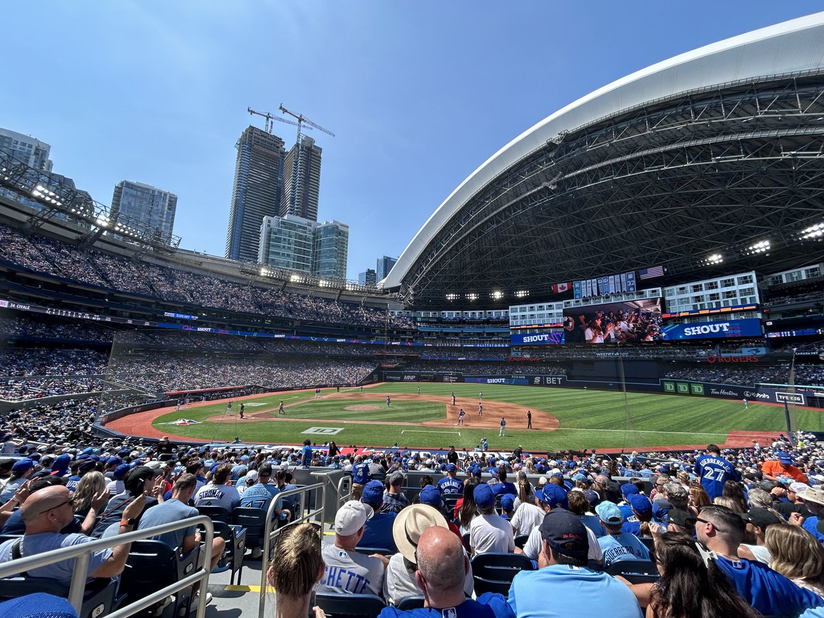 My happy place. Sun’s out. Roof’s open. Jays are up!