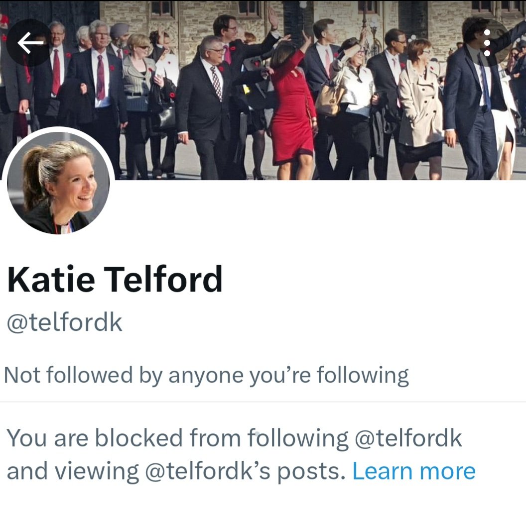 As a taxpaying Canadian, I would strongly suggest that you unblock me, @telfordk or risk facing legal action. You know the rules preventing government officials from blocking members of the public. If you don't, perhaps ask your colleague, @s_guilbeault @KarlDHarrison