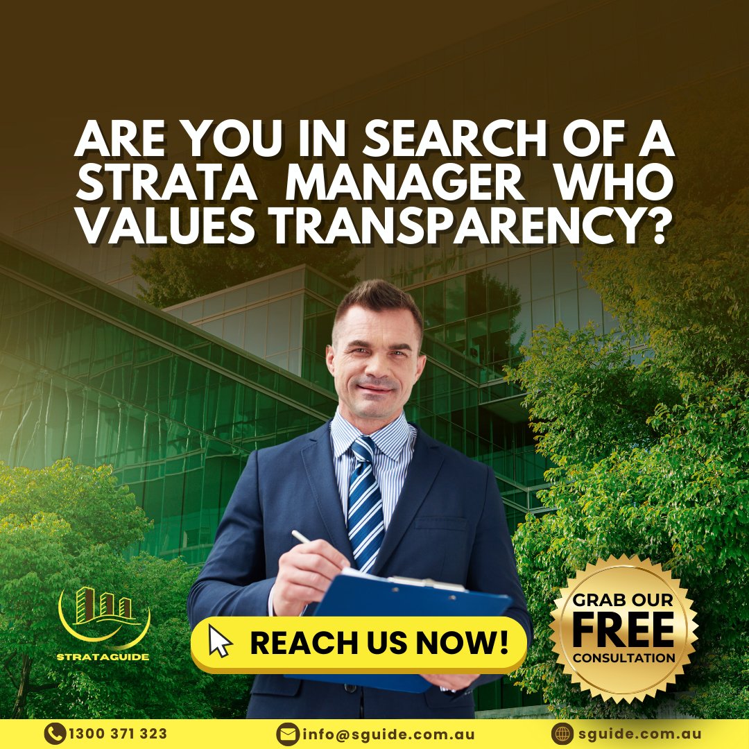 Transparency attained with a transparent strata manager! Grab our FREE consultation NOW!

#strata #stratamanager #propertymanagement #australiapropertymanagement #stratamanagement #australiastratamanagement #yourstrataservices #strataproperty #ownerscorporation