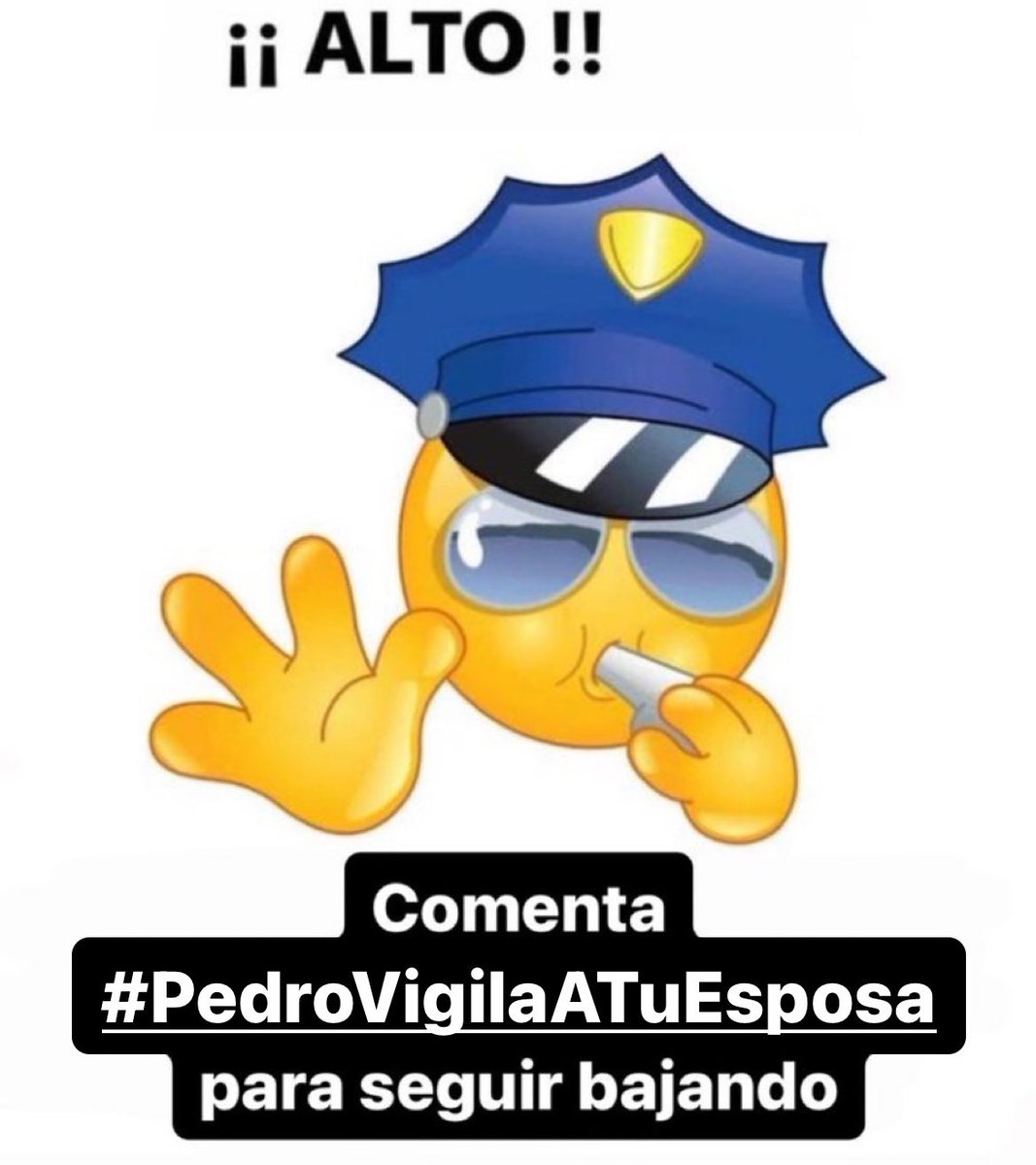 🚨 ALTO ✋🏻

Este twitt está maldito y si no comentás 
#PedroVigilaATuEsposa vas a tener 10 años de mala suerte