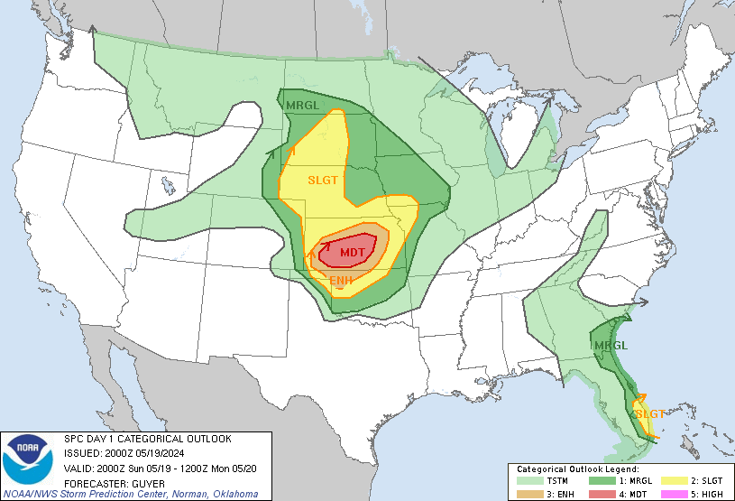 LimWeather's tweet photo. D1 #SPC Convective Outlook
#ModerateRisk in C #Kansas state of C #TornadoAlley esp near #Wichita, the cities of #Hutchinson, #Newton, #Salina, #DodgeCity, #GreatBendKS, #GardenCity due to 5% #Tornado, 45% SIG #Wind and 45% SIG #Hail risks
#Wxtwitter #SPC #SevereWx #Wxx #KSwx https://t.co/99aNvaQqzv