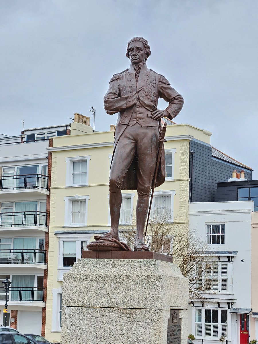 After Alan Partridge and Delia Smith, the name most associated with Norfolk is perhaps Admiral Lord Nelson. But Portsmouth claims him as its own as well, and here's his statue on Grand Parade. His ship HMS Victory lies not far off in Portsmouth Harbour.