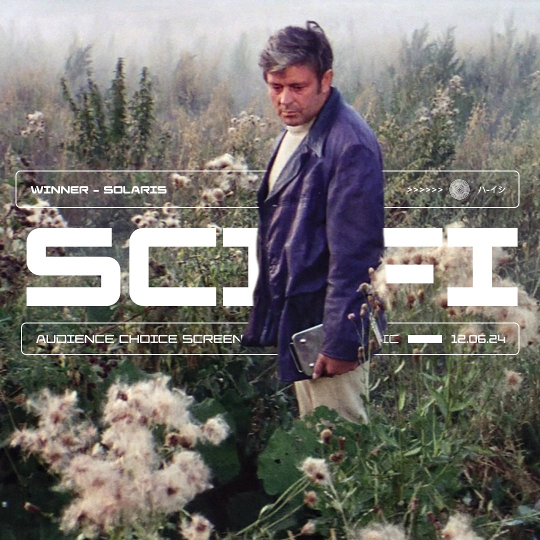 SCREENING ANNOUNCEMENT We're excited to announce that our next Audience Choice Screening, as voted for by YOU, with 41% of the votes is Andrei Tarkovsky's SOLARIS. As always, thanks for your suggestions and taking part in the voting. Book tickets: bit.ly/HIC_AudChoice2…