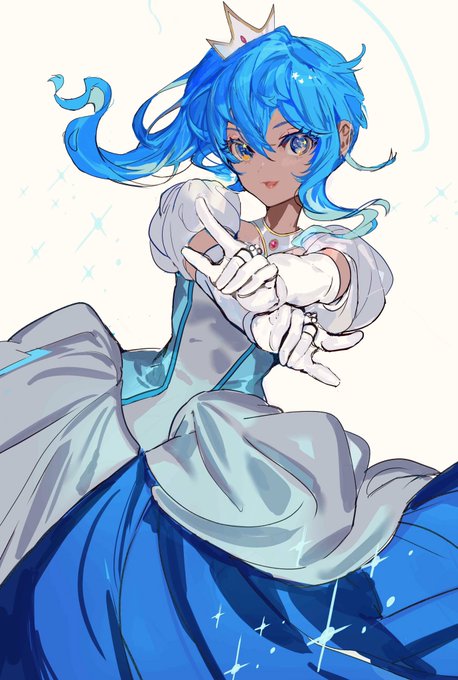 「blue hair crown」 illustration images(Latest)