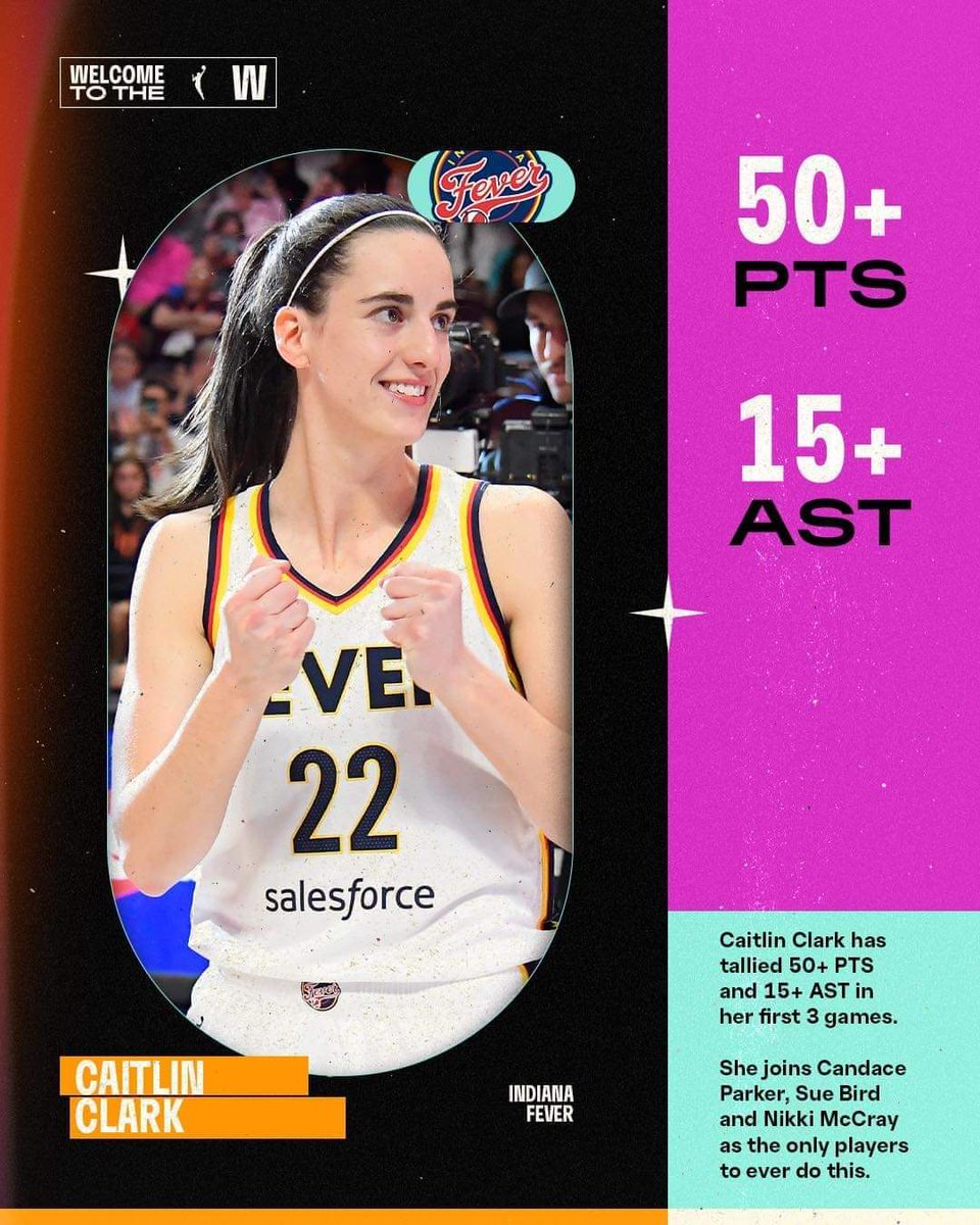 She's struggled mightily in her first three games.....en route to become just the 4th player in league history with 50 points and 15 assists in their first three games in the league. 😜